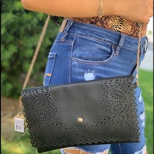 New Black crossbody and wrist bag